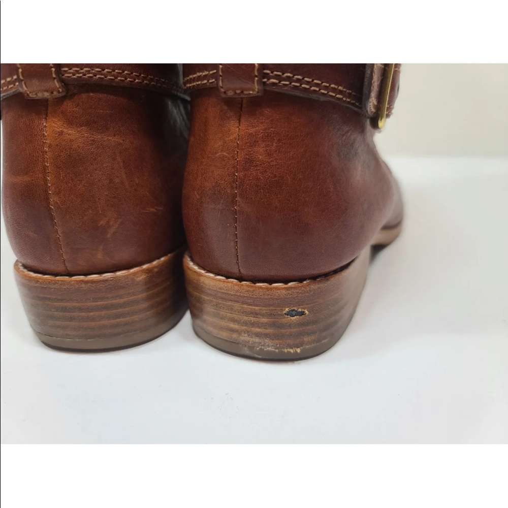 Coach Whitley Brown Leather Knee High Buckle Zip Riding Boots Women Size 7 - Picture 7 of 9